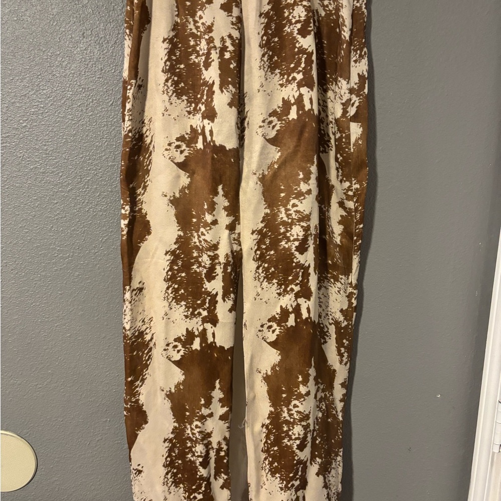 Zara Beige and Brown Patterned Skirt